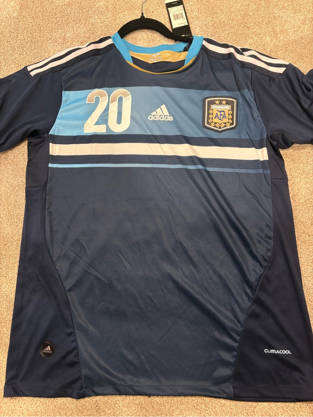 adidas Men’s retro Argentina away jersey 2014 #20 pastore slim fit jersey